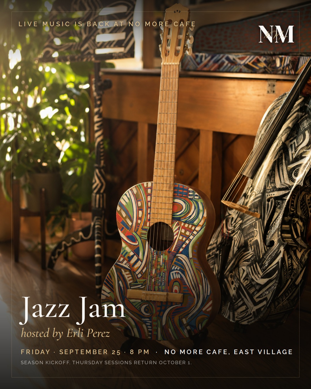 Jazz Jam hosted by Erli Perez at No More Cafe