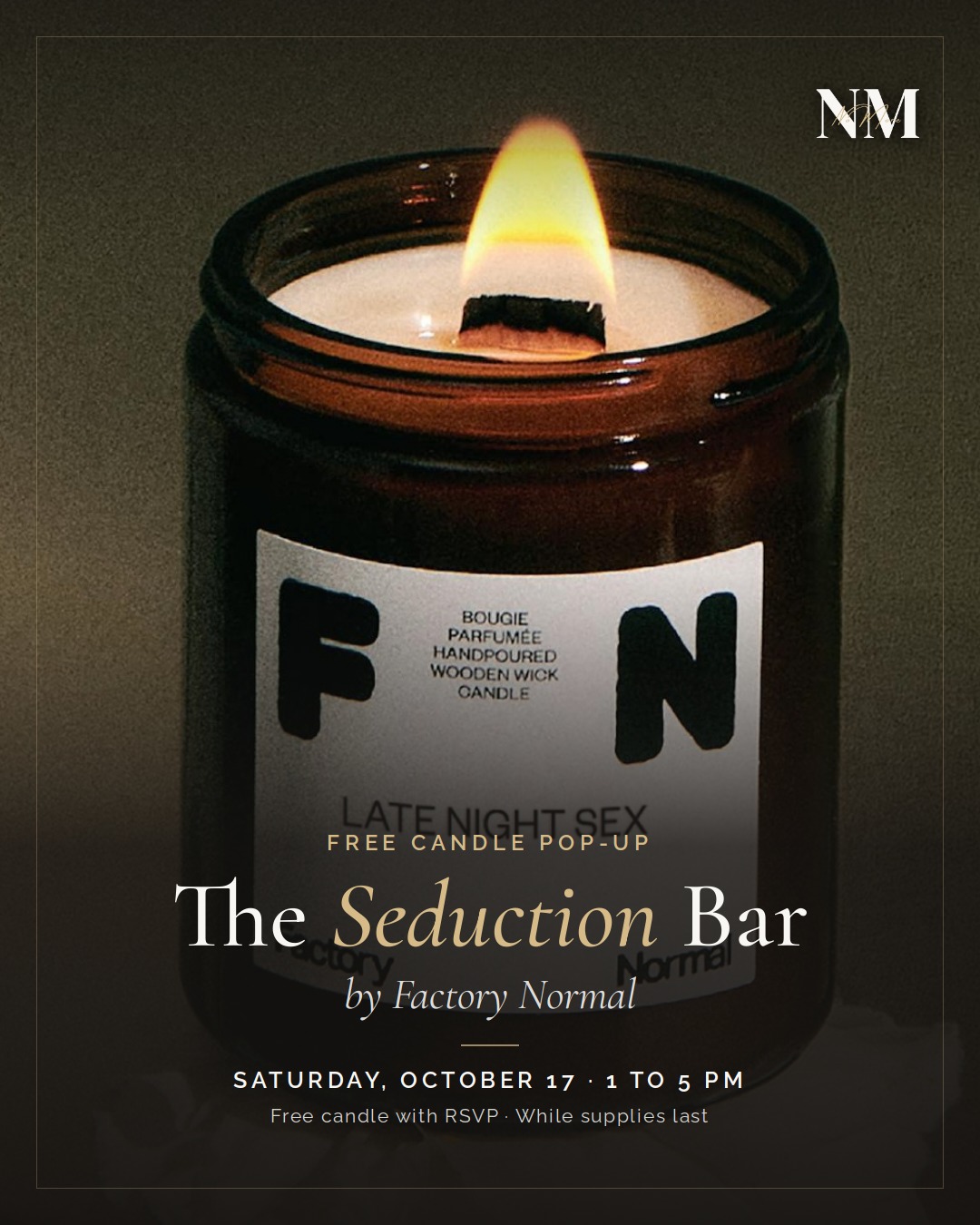 Free Candle Pop-up: The Seduction Bar by Factory Normal at No More Cafe